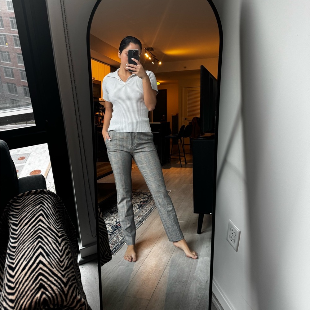 Zara Plaid Business Casual Trousers